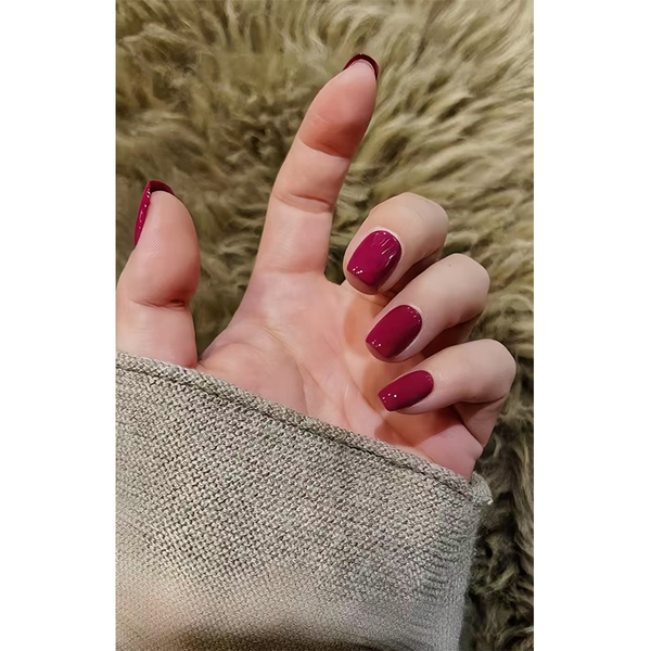 LW vin rouge (forme d'ongle C)/Nail art/Ongles à coller